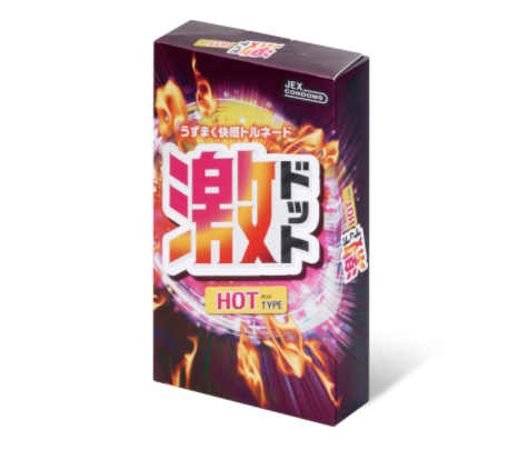 〔日本原裝進口〕JEX《激凸點 ＆ 熱感》乳膠安全套 (8片 / 盒)