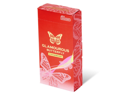 〔日本原裝進口〕JEX 魅力蝴蝶《士多啤梨》乳膠安全套 (6片 / 盒)