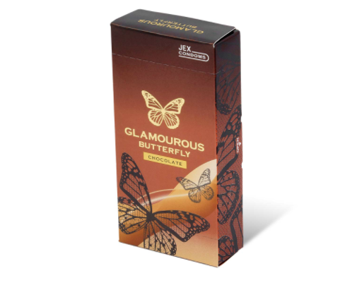 〔日本原裝進口〕JEX 魅力蝴蝶《朱古力》乳膠安全套 (6片／盒)