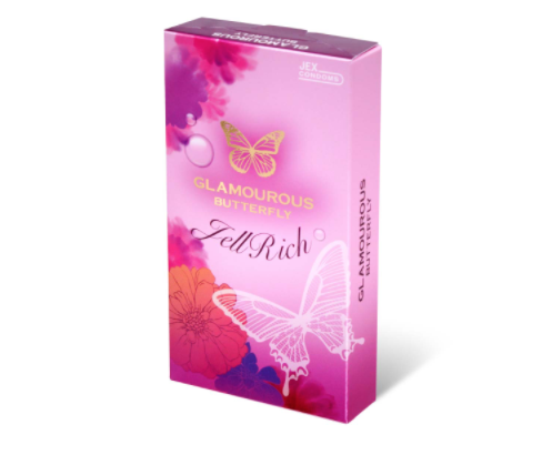 〔日本原裝進口〕JEX 魅力蝴蝶《濃郁果凍》乳膠安全套 (8片／盒)