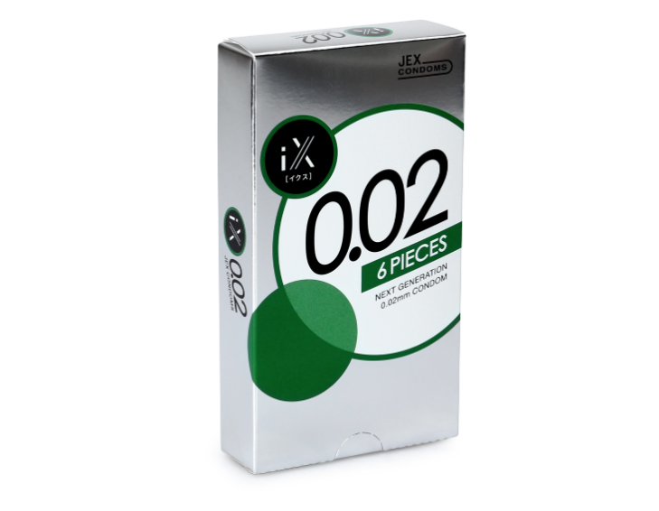 〔日本原裝進口〕JEX iX 零零二 0.02 超薄乳膠安全套 (6片 / 盒)