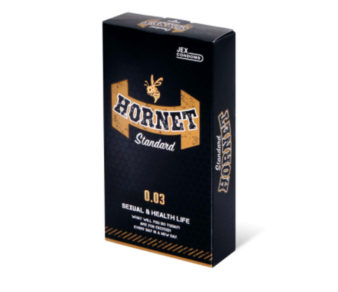 〔日本原裝進口〕JEX 黃蜂 0.03 標準《柔軟超薄》乳膠安全套 (8片／盒)