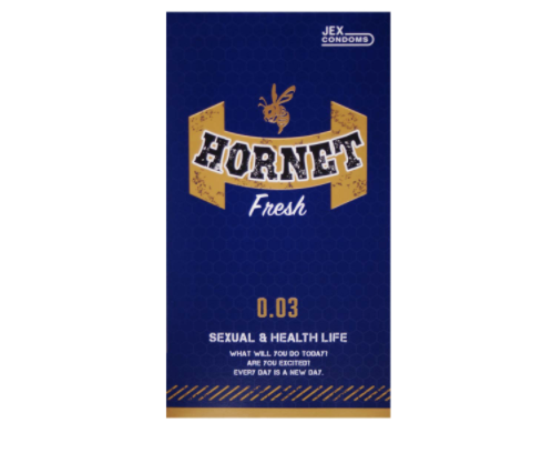 〔日本原裝進口〕JEX 黃蜂 0.03 《冰爽．柔軟．超薄》乳膠安全套 (8片／盒)