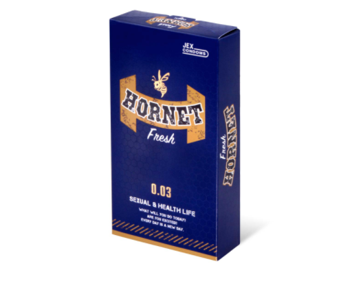 〔日本原裝進口〕JEX 黃蜂 0.03 《冰爽．柔軟．超薄》乳膠安全套 (8片／盒)