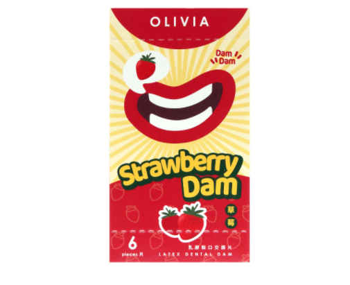 〔甜蜜香味〕奧莉維亞 OLIVIA 《草莓香味》口愛膜片 (6 片／盒）