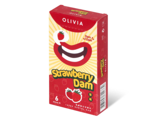 〔甜蜜香味〕奧莉維亞 OLIVIA 《草莓香味》口愛膜片 (6 片／盒）