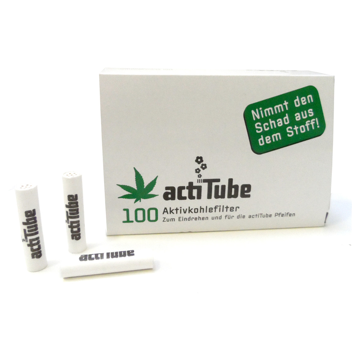 🇩🇪ActiTube - 100pc 8mm Charcoal Filter 活性碳濾嘴