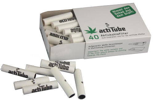 🇩🇪ActiTube - 40pc 8mm Charcoal Filter 活性碳濾嘴