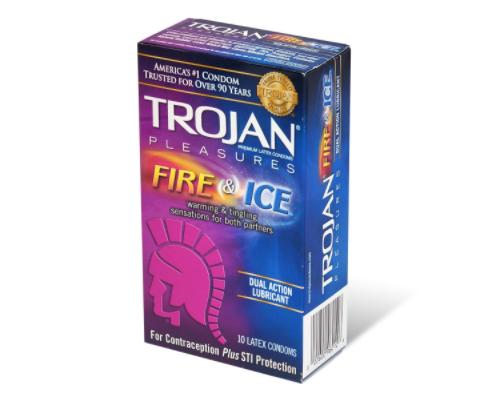 〔冰火兩重天〕Trojan 戰神《 Fire & Ice ．62/52mm 》乳膠安全套（10 片／盒）
