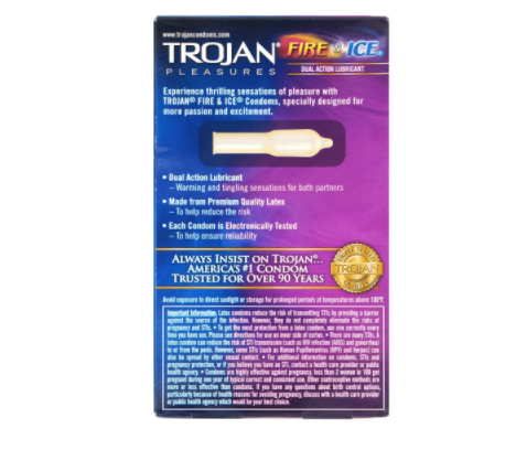 〔冰火兩重天〕Trojan 戰神《 Fire & Ice ．62/52mm 》乳膠安全套（10 片／盒）