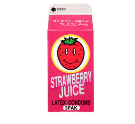 〔日本原裝進口〕中西 FUJI LATEX《草莓味安全小包》乳膠安全套 (3片／盒)