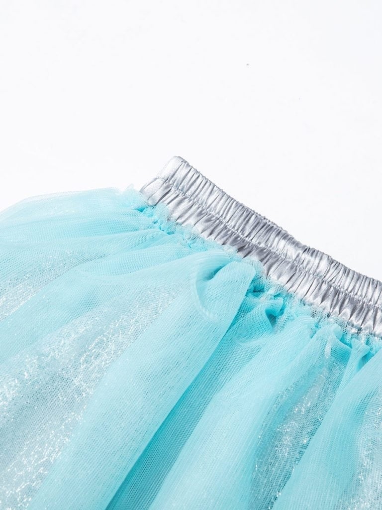 Elizabeth by Crystal Lee｜Elastic Skirt 閃亮網紗澎裙－淺藍