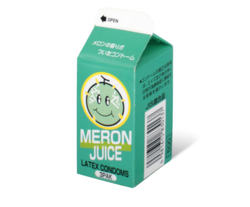 〔日本原裝進口〕中西 FUJI LATEX《蜜瓜味安全小包》乳膠安全套 (3片／盒)