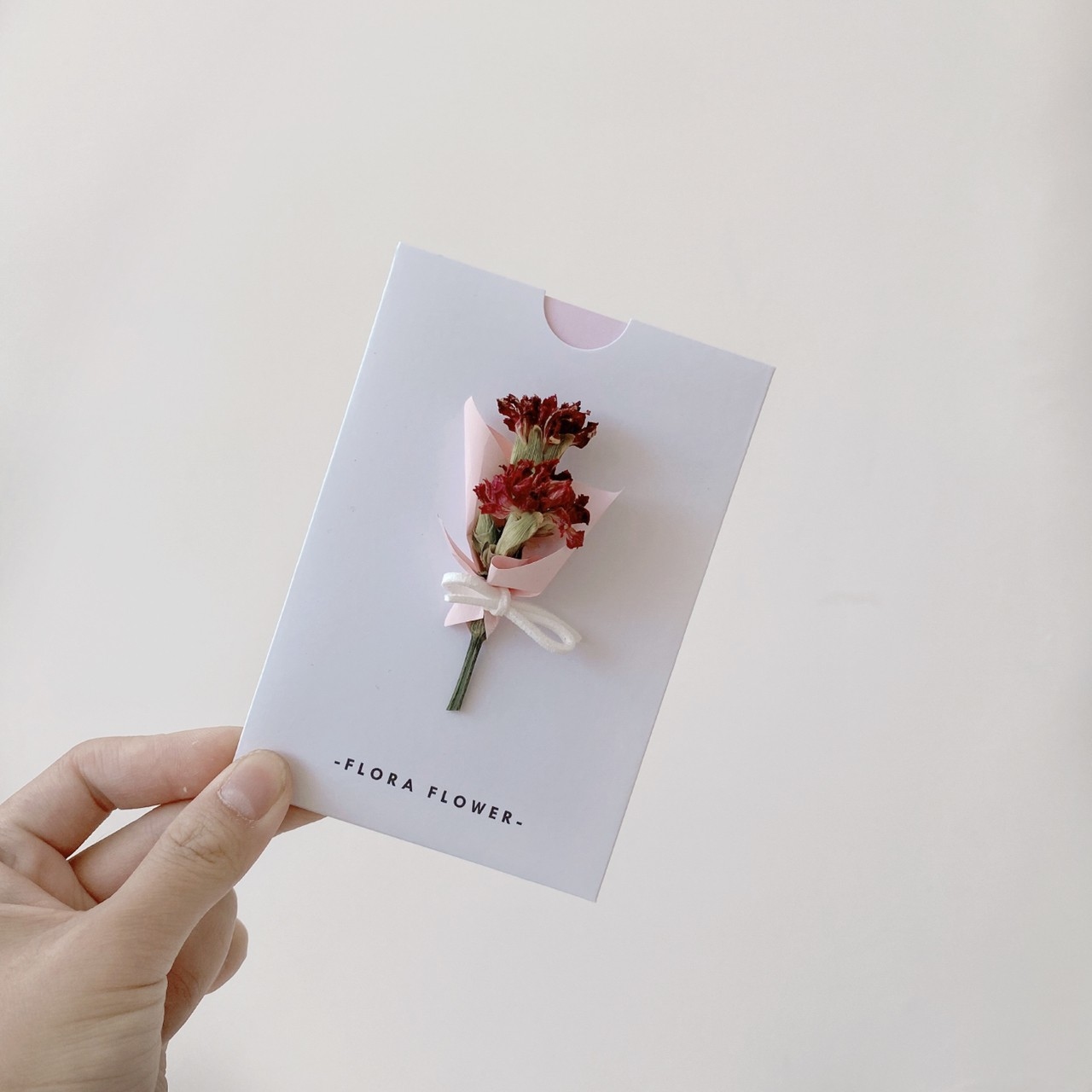 康乃馨乾燥花卡片(官網優惠價)-內卡式