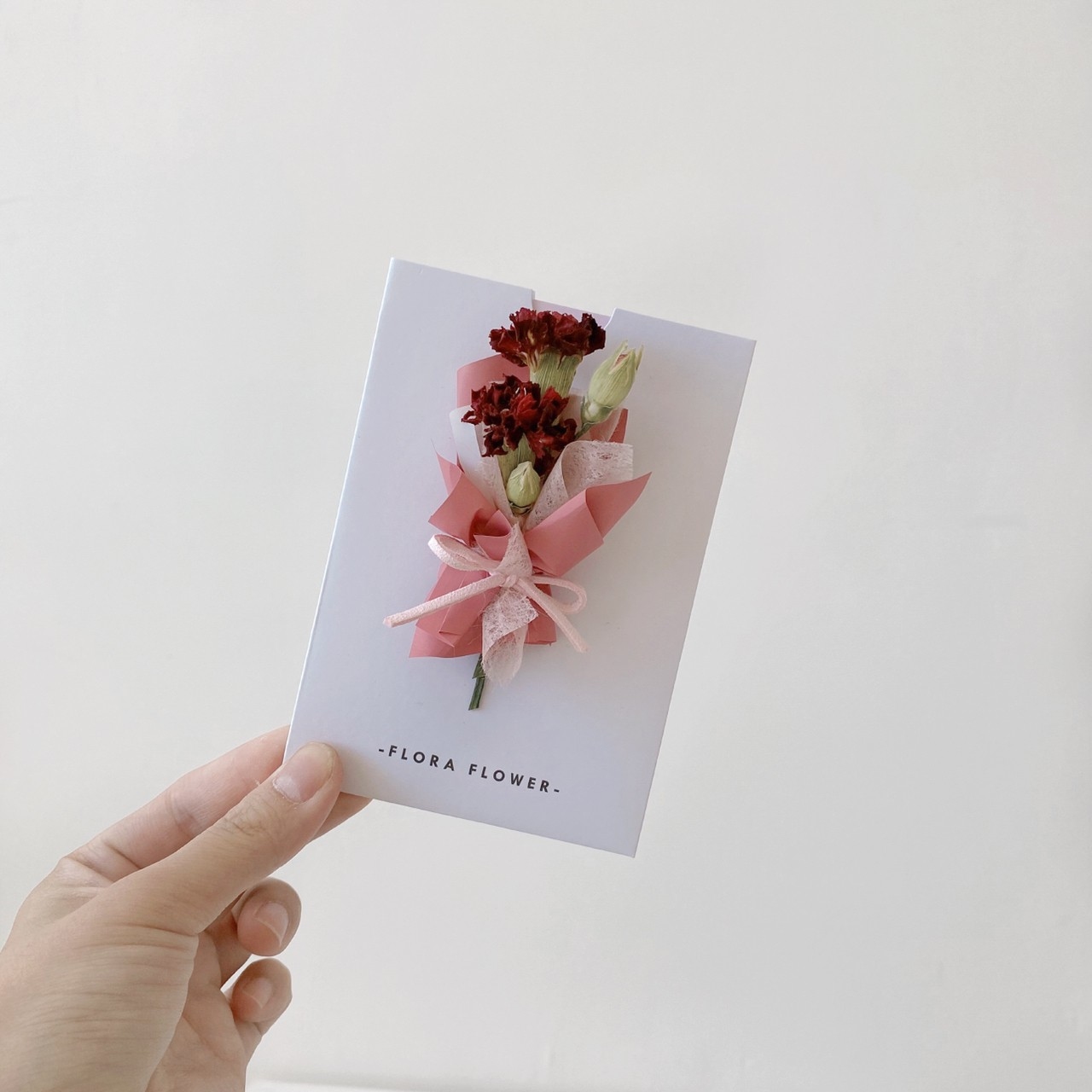 康乃馨乾燥花卡片(官網優惠價)-內卡式