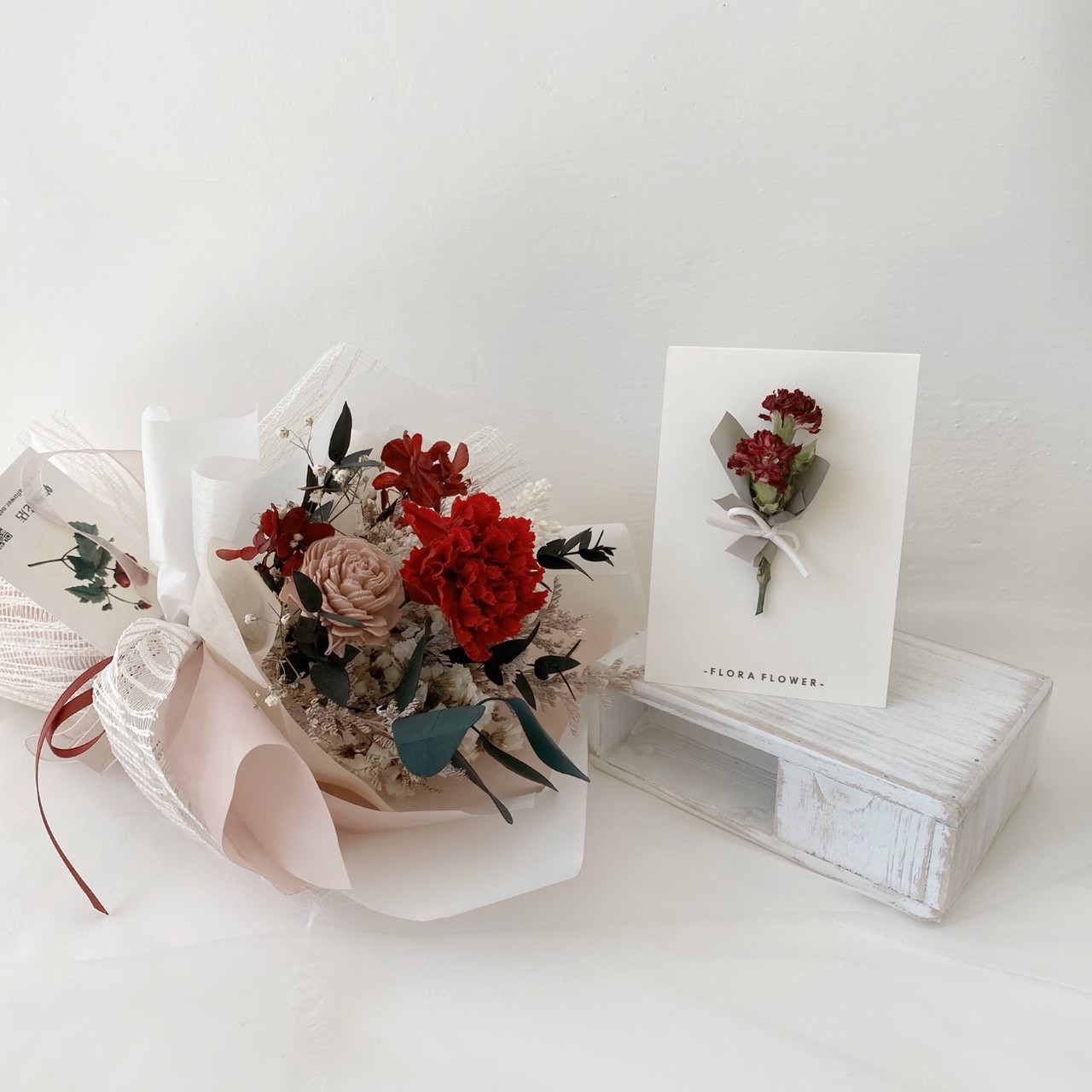 母親節康乃馨花束(紅) 高40cm