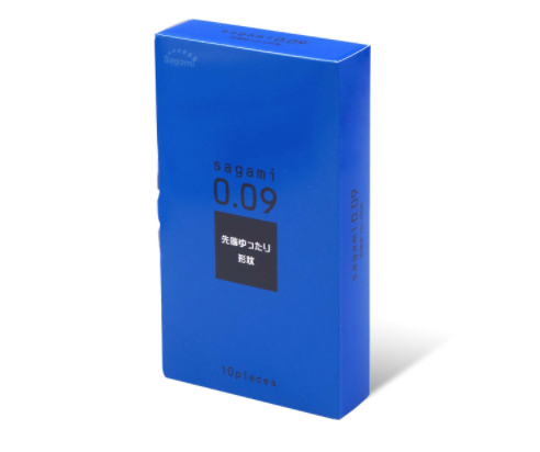 〔日本原裝進口〕 相模 SAGAMI 《0.09 自然》持久乳膠安全套（10 片／盒）