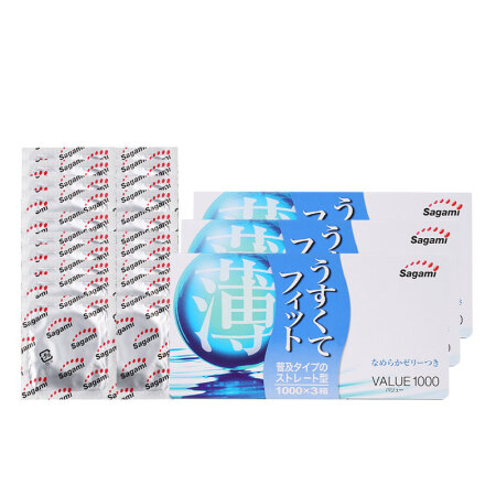 〔日本原裝進口〕 相模 SAGAMI《超值 1000》超薄安全套（12片 / 盒）