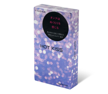 〔日本原裝進口〕相模SAGAMI 熱吻 《十倍超潤滑＆熱感》乳膠安全套 (10片／盒)