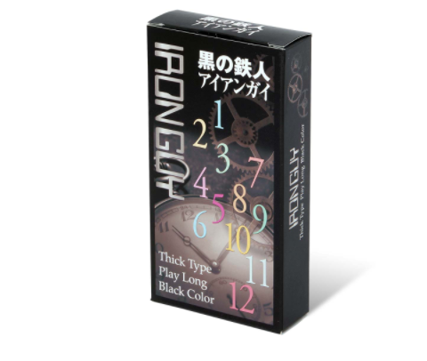 〔日本原裝進口〕JAPAN MEDICAL 黑之鐵人《持久激凸點》乳膠安全套 (12片／盒)(日本版)
