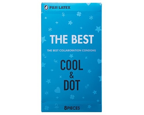 〔日本原裝進口〕 日本不二 x The Best 《優質凸粒．橫紋．冰感》乳膠安全套 (8片／盒)