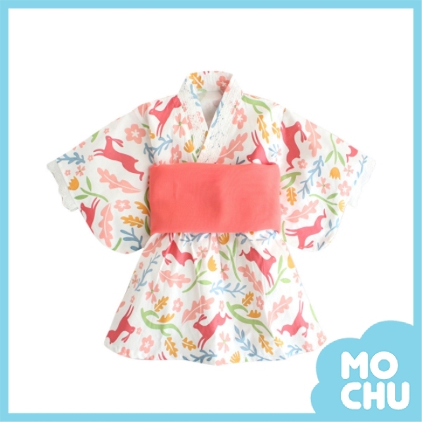 仙女長腿兔橘綁帶浴衣