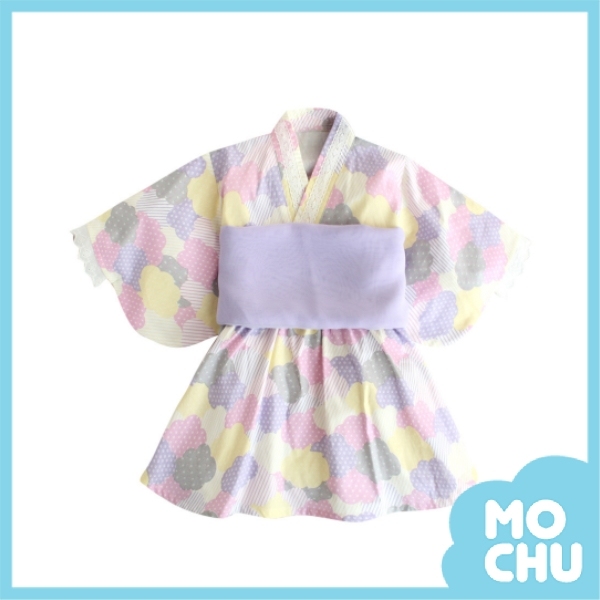 蓬蓬雲朵紫綁帶浴衣