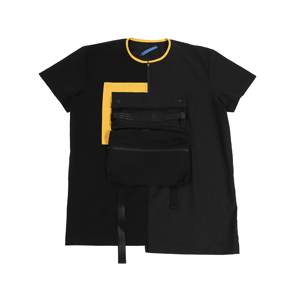 可拆式口袋上衣 - 黑