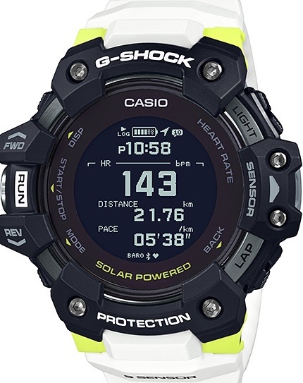 萬年鐘錶 - G-SHOCK  G-SQUAD 系列  H1000 太陽能GPS 心率運動男錶  GBD-H1000-1A7   錶徑 : 55mm