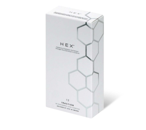 〔瑞典名牌〕LELO HEX™ Traction 《超貼防脫》乳膠安全套 （12 片／盒 ）