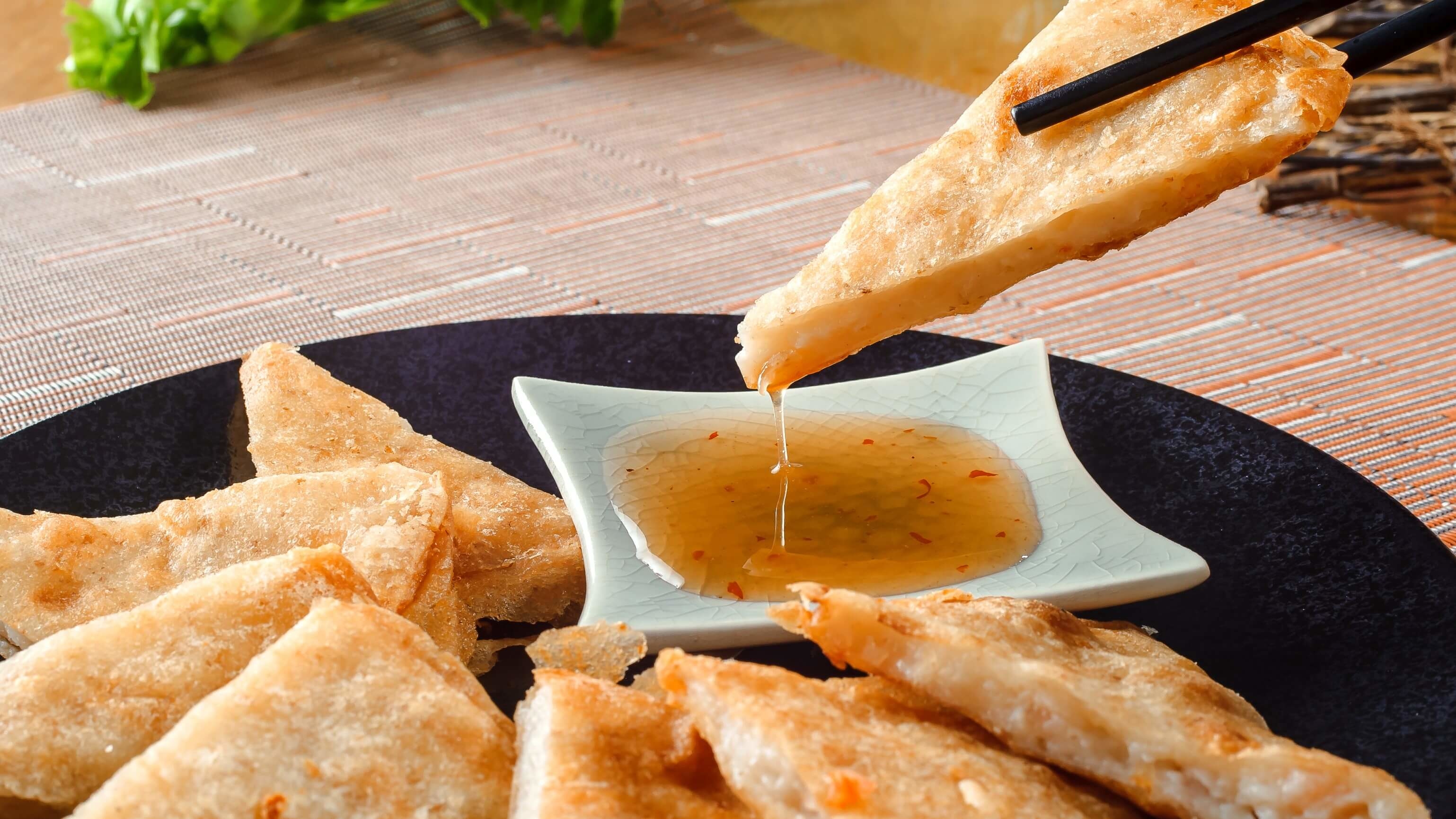 crispy shrimp patty with thai sauce