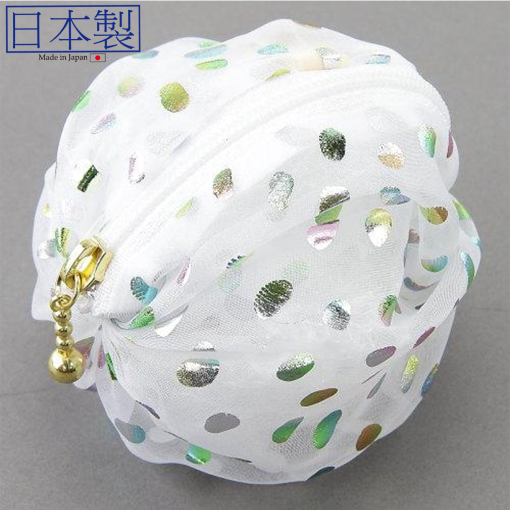 春夏日系圓形散紙包 (白色) (日本製)