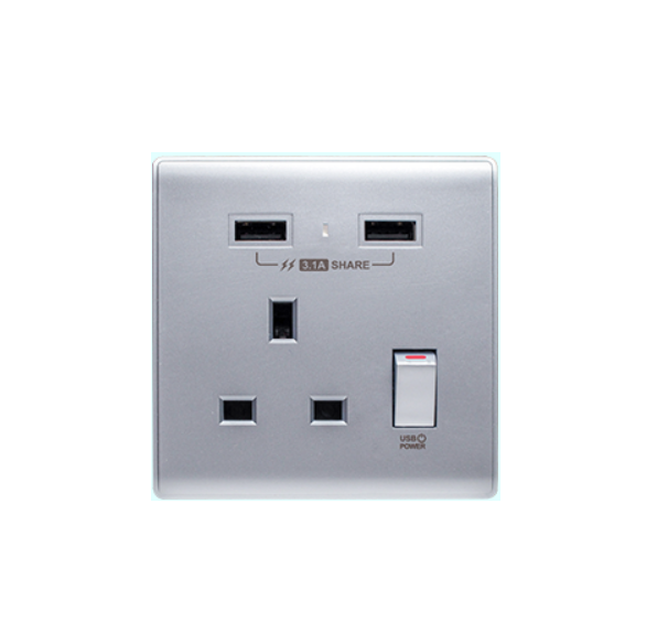 M2K （藍銀）13AUSB單蘇 3.1A