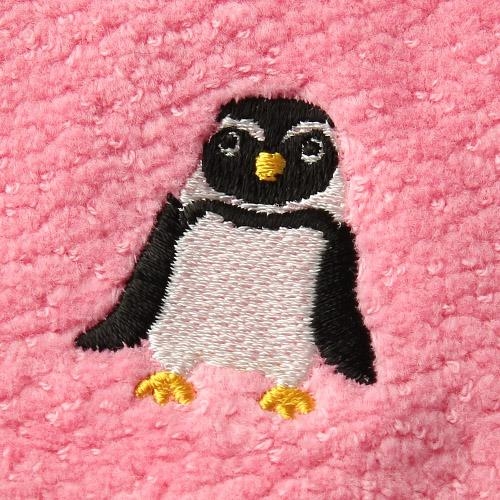 日本今治xOTC 動物圖案方巾 (企鵝) (粉紅色) 22x22 (日本製)