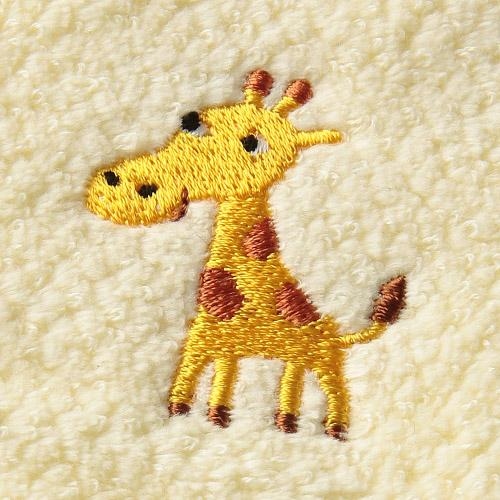 日本今治xOTC 動物圖案方巾 (長頸鹿) (米色) 22x22 (日本製)