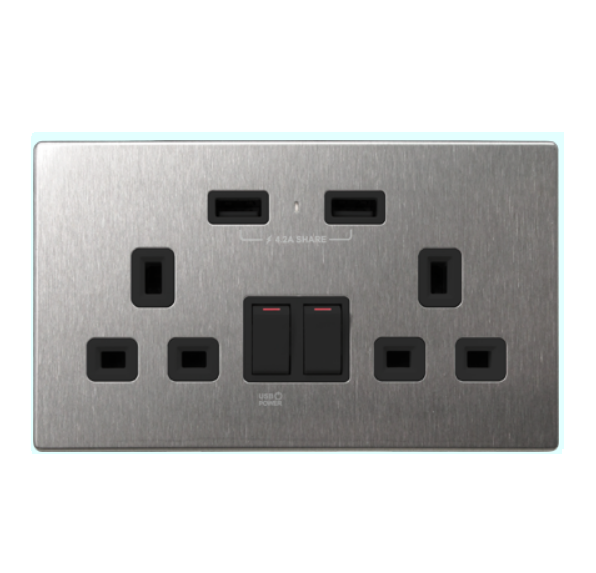 M2K （不銹鋼/黑）13AUSB孖蘇 4.2A