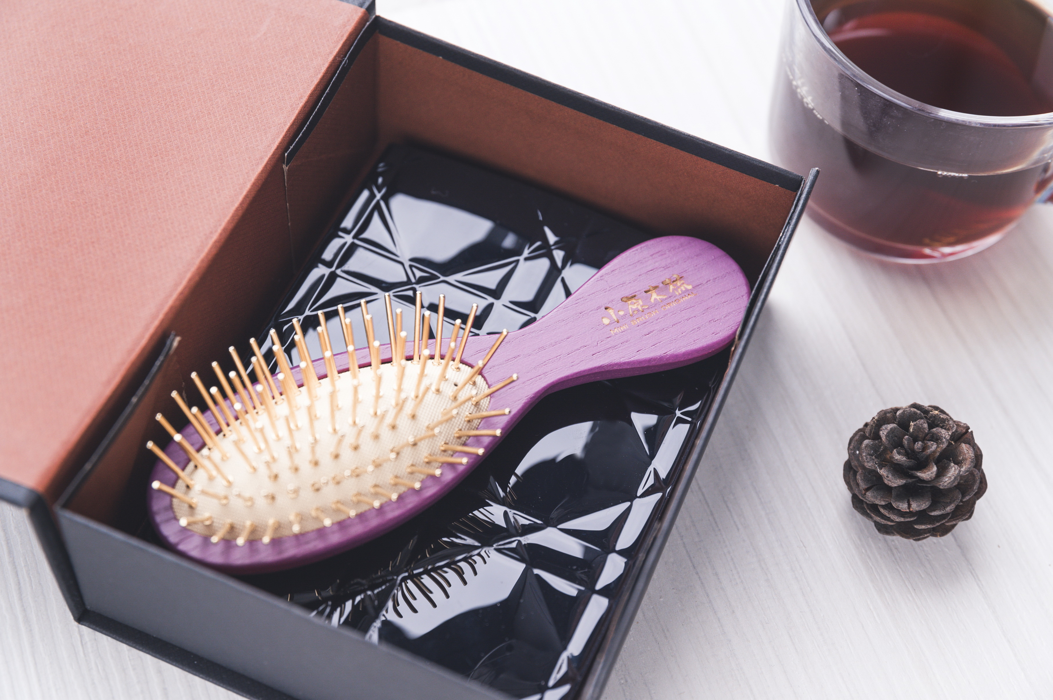 【小原木梳】繽紛小黃金梳