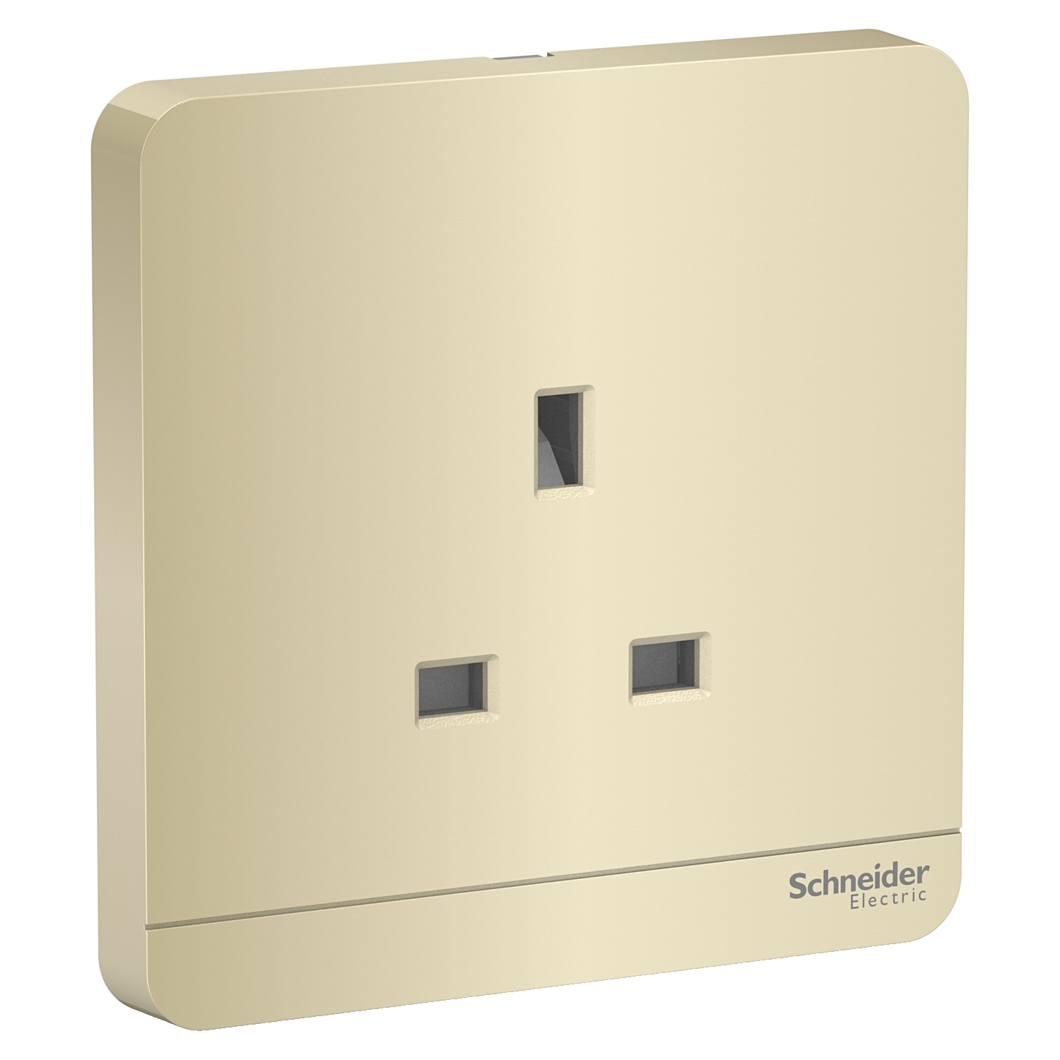 Schneider 施耐德 奐尚 13A 單位連保護門插座 E83426_WG_C5  (沉醉金/石墨灰/白色/胡桃木)