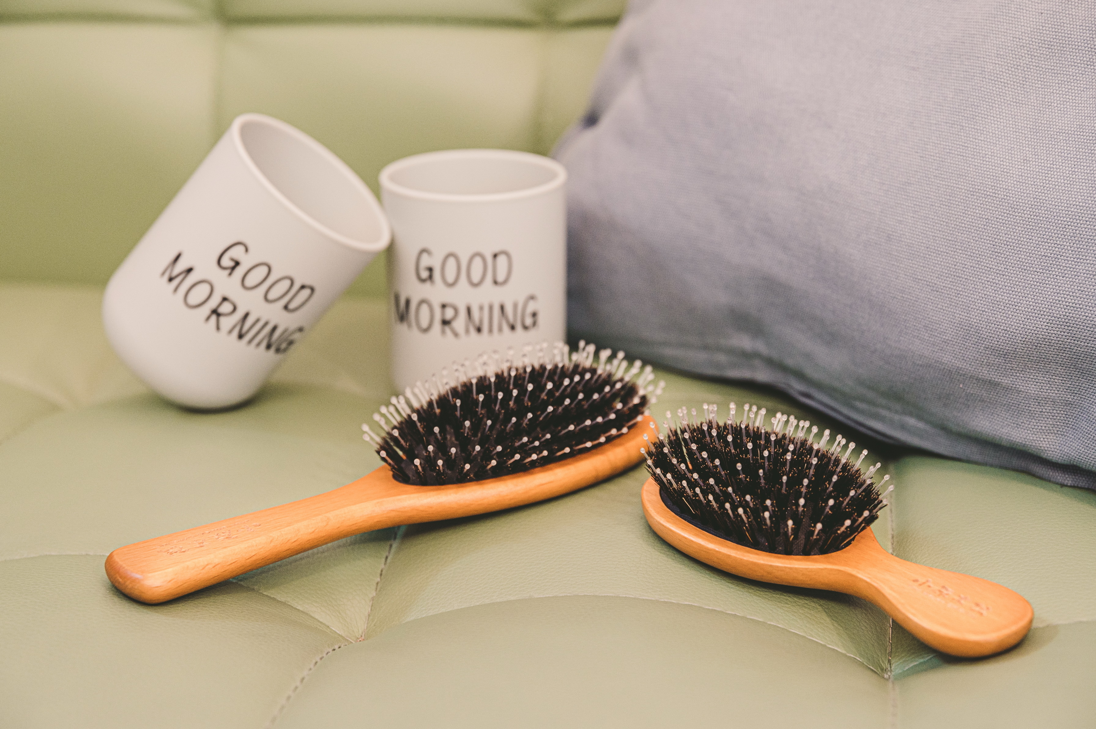 【小原木梳】氣墊鬃毛梳-大桃小桃 組合