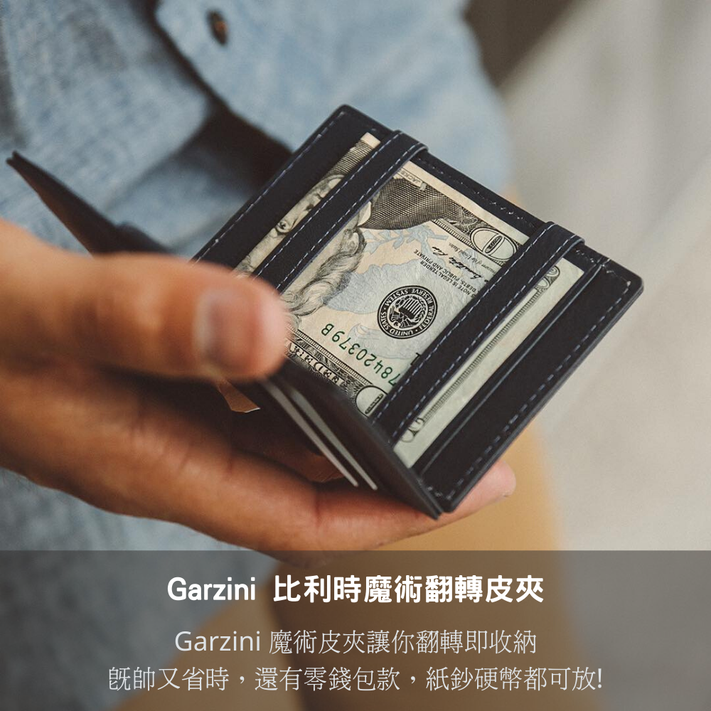 比利時Garzini魔術翻轉皮夾