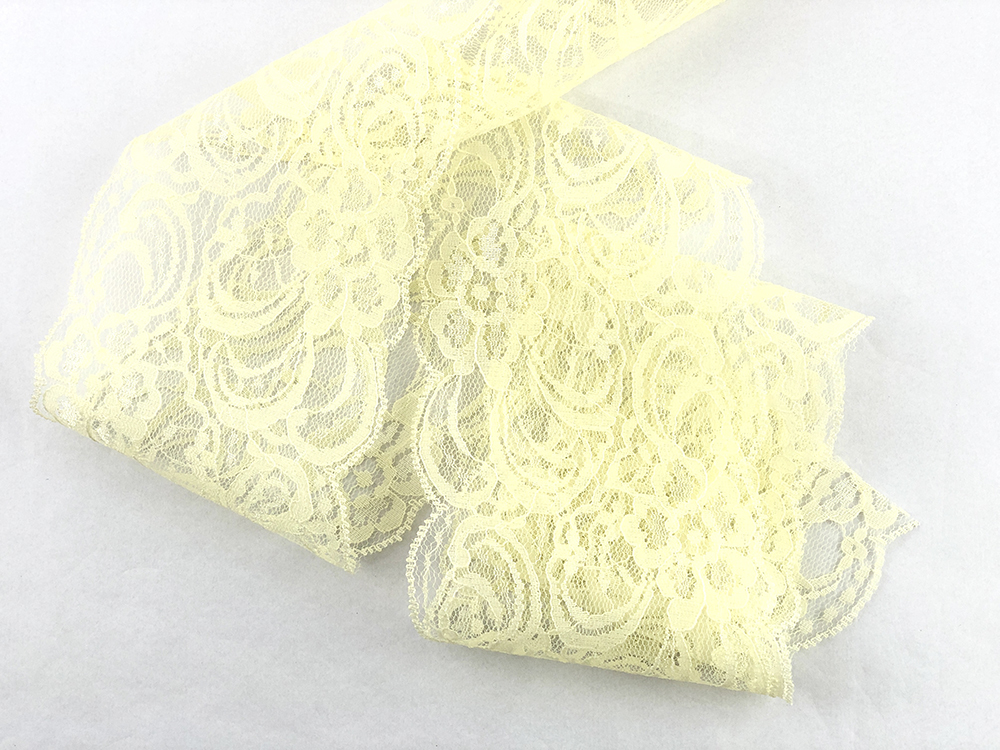 法式薄蕾絲/鵝黃花園/85mm