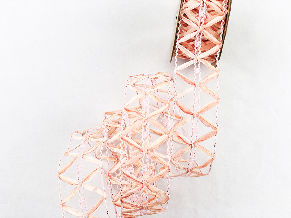 X葉形編織紙緞帶/25mm