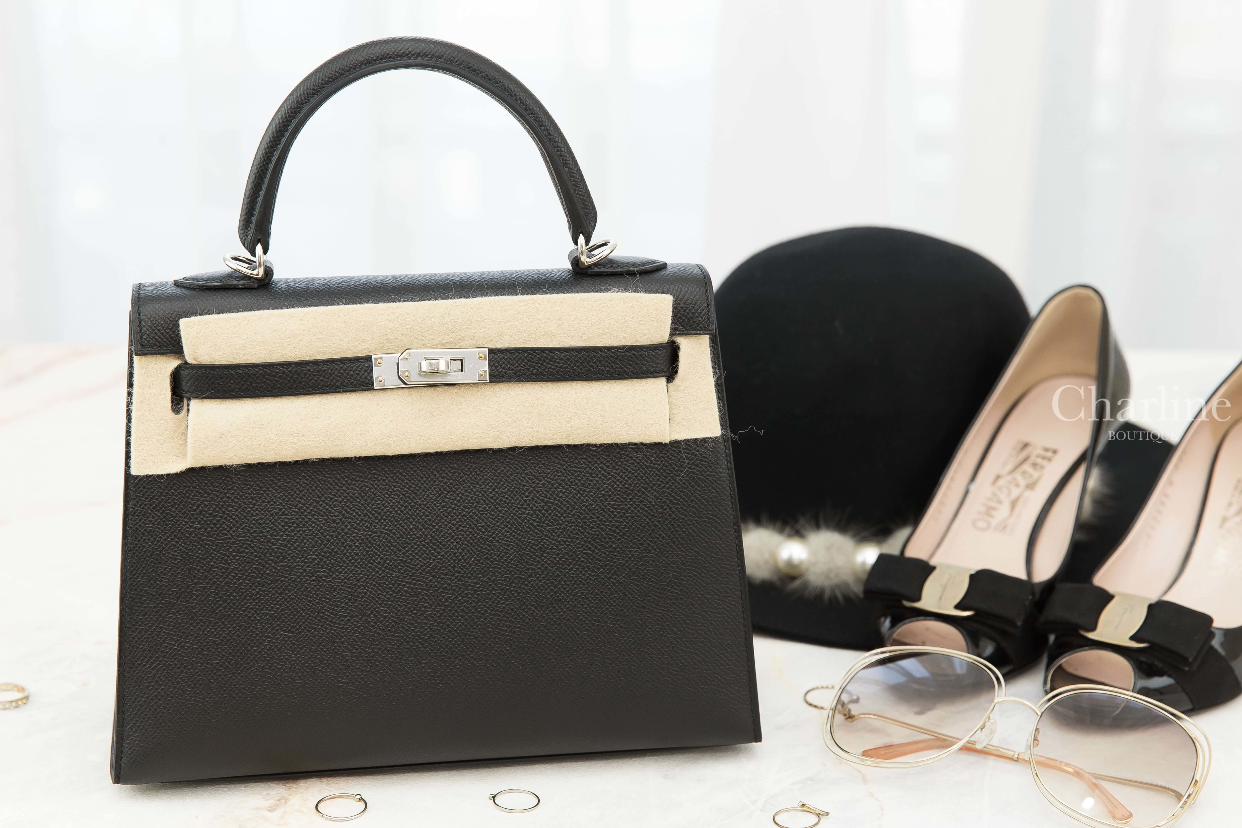 Hermès Kelly 25cm 89 Noir Epsom 黑色銀釦凱莉包