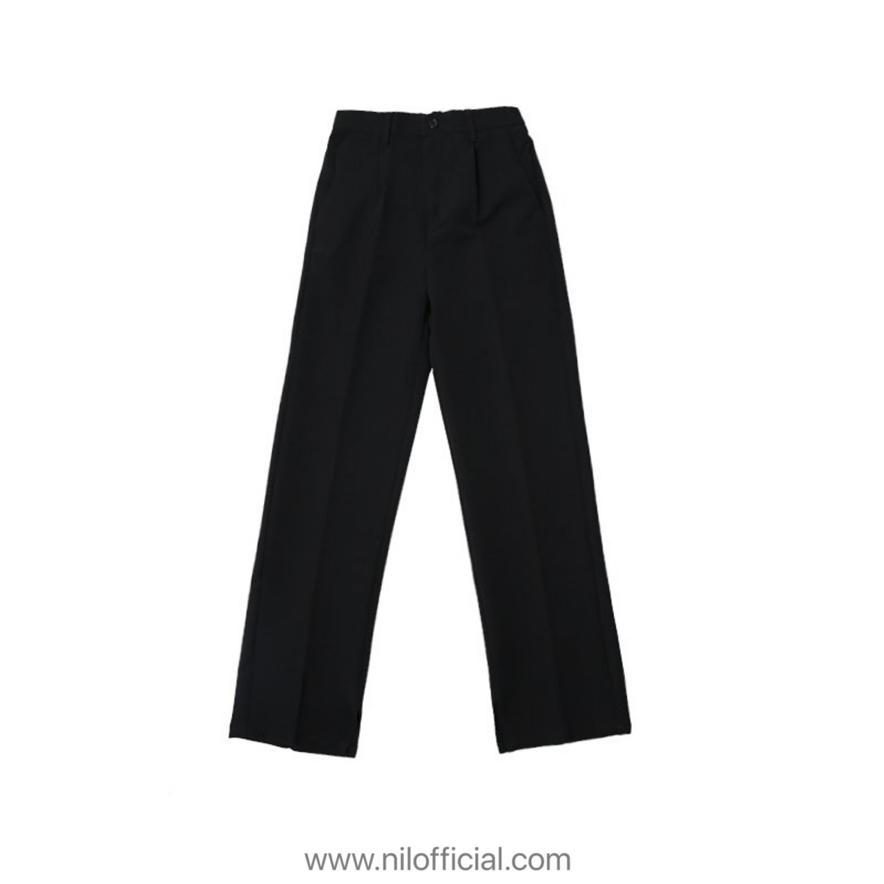 韓國 直筒 側開岔 闊腿褲 西裝褲