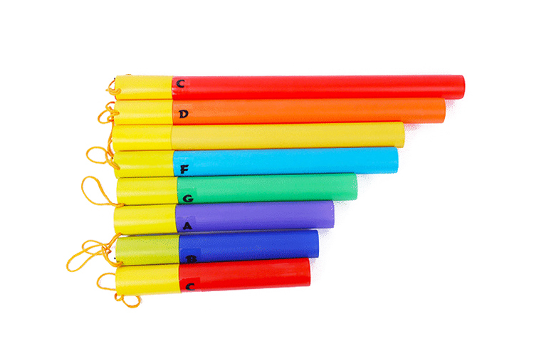 ORFF S057-1 奧福樂器 彩色塑膠音筒 8音 掛繩款