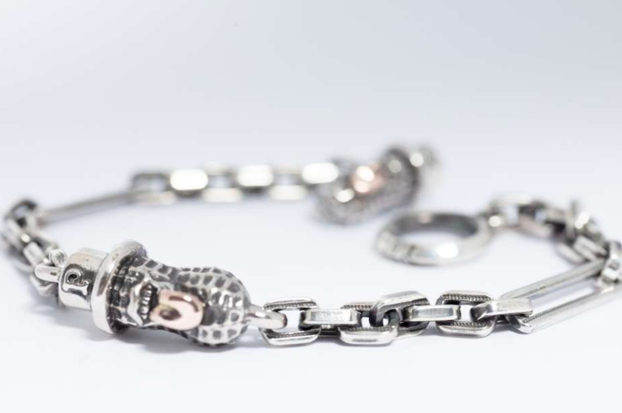 純銀薄花生手鏈