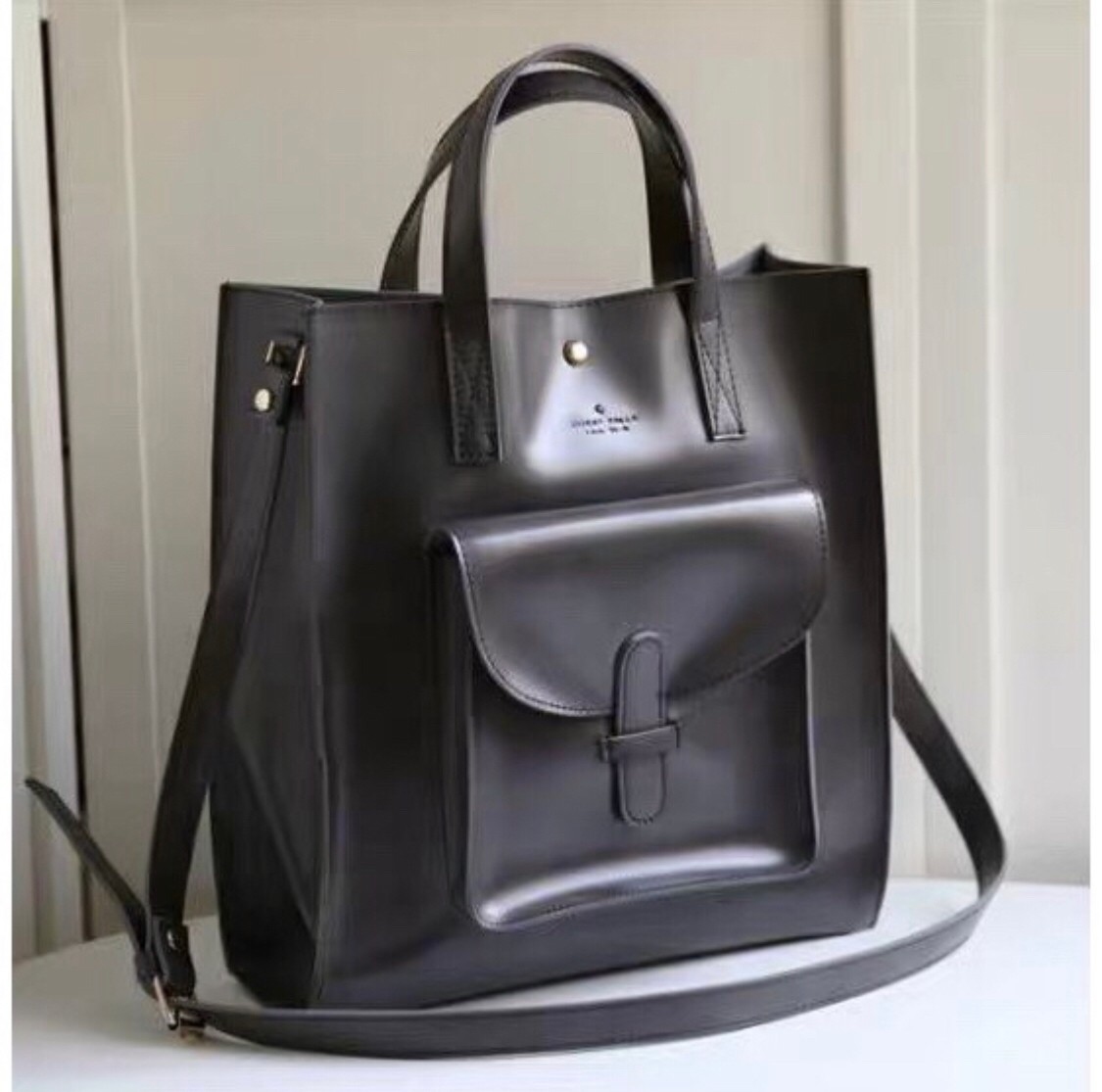 預購 正韓包 大款學院皮質包 兩用 手提/斜背 可裝A4