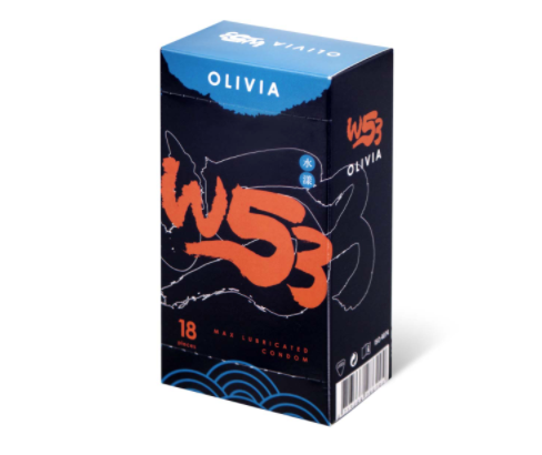 〔度假特別版〕奧莉維亞 OLIVIA W53《東方水漾》 乳膠安全套 （18片裝／盒）