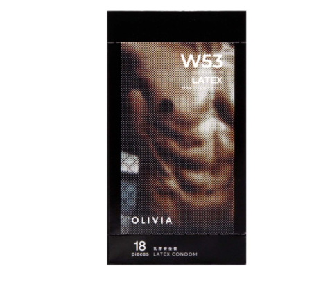 〔極致水潤〕奧莉維亞 OLIVIA W53《男士水感》 乳膠安全套 （18片裝／盒）