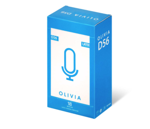 〔適合潤滑劑敏感人士〕奧莉維亞 OLIVIA D56《不含潤滑劑型》 56mm 乳膠安全套 （18片裝／盒）